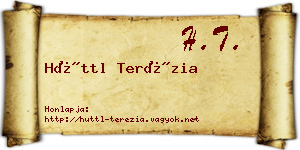 Hüttl Terézia névjegykártya